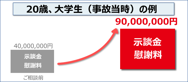 事故時２０歳 大学生（固定１１年後）